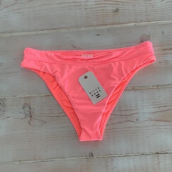 Billabong Bundle Of Bikini Bottoms! Pretty In Plaid High rise,&Sol Searcher pink - Picture 2 of 11